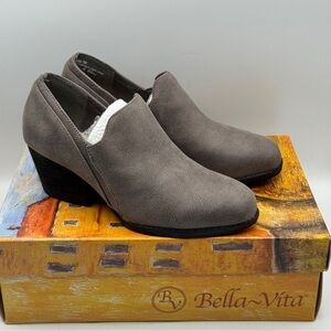 Bella Vita Nakia Grey Bootie 7W New